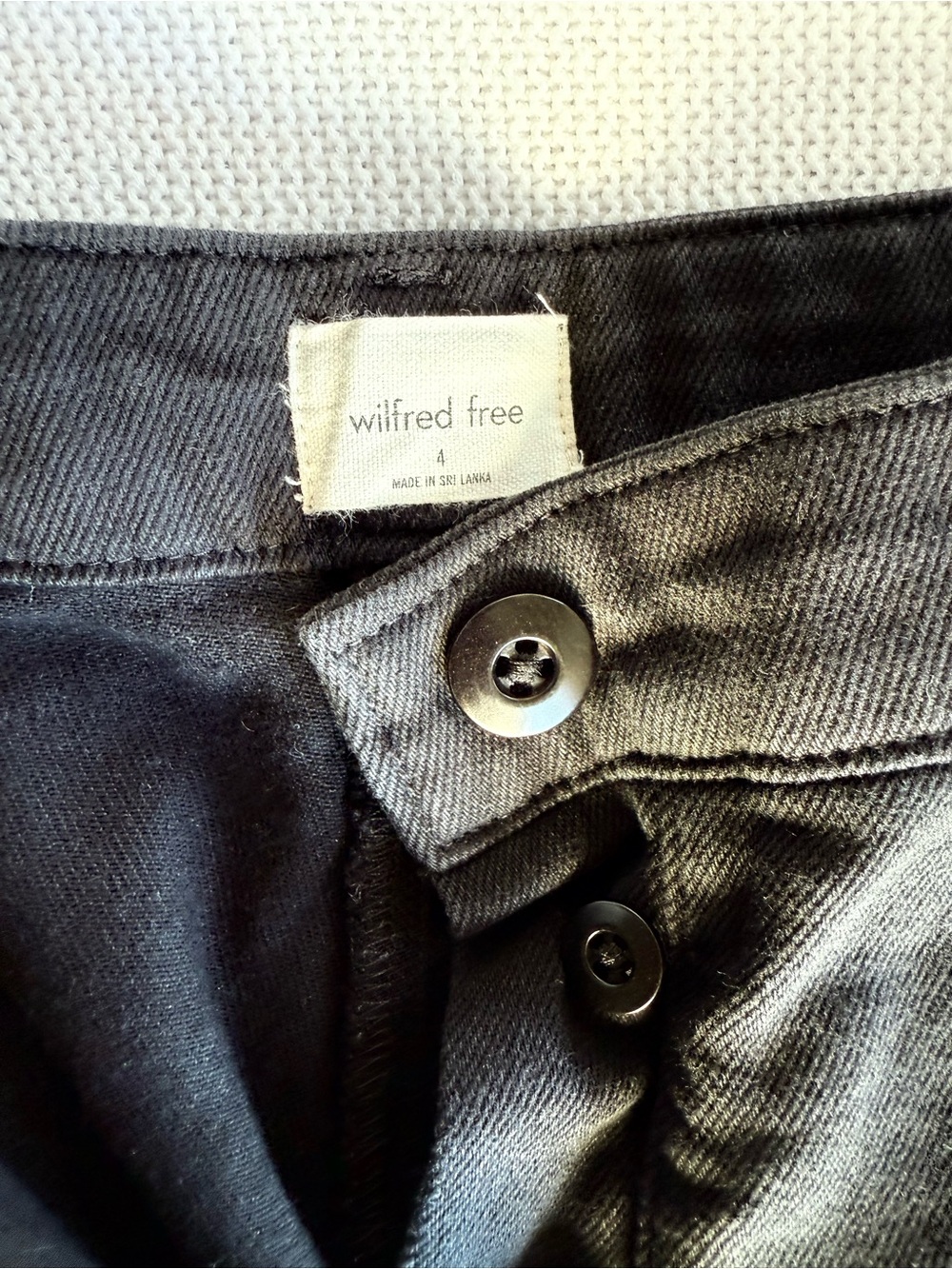 Wilfred Free Black Button-Front Pants - Picture 3 of 4
